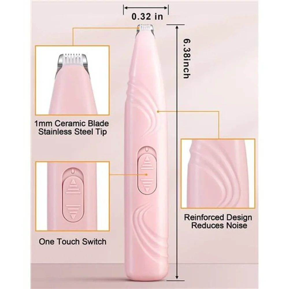Dog Paw Trimmer for Grooming Cordless Electric Small Pet Hair Trimmer Low Noise
